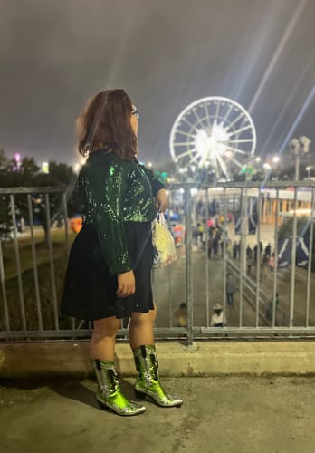 Customer photo review of WAY-GREEN WESTERN BOOTIE