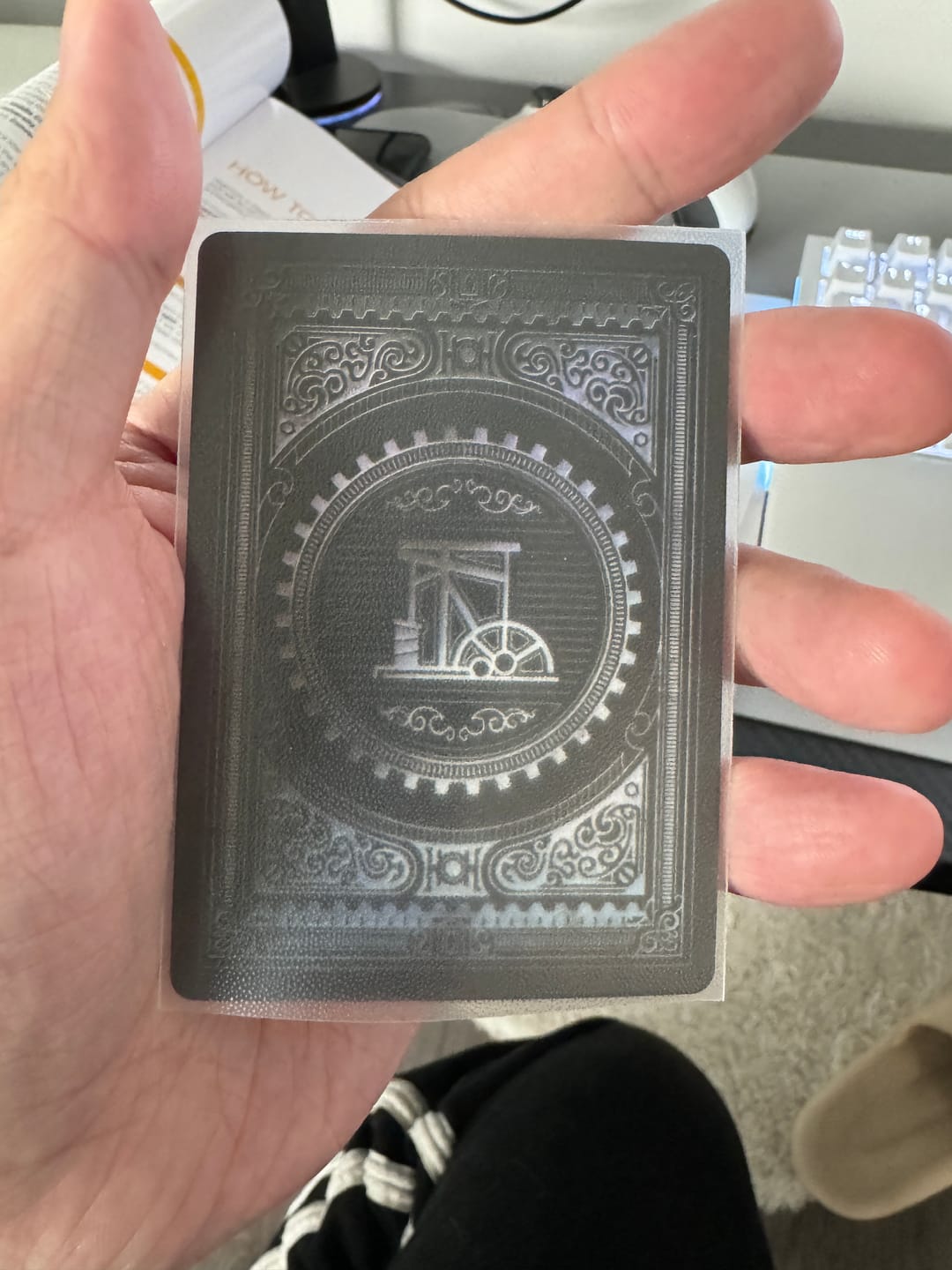 Customer photo review of Clear Matte Standard Size Card Sleeves
