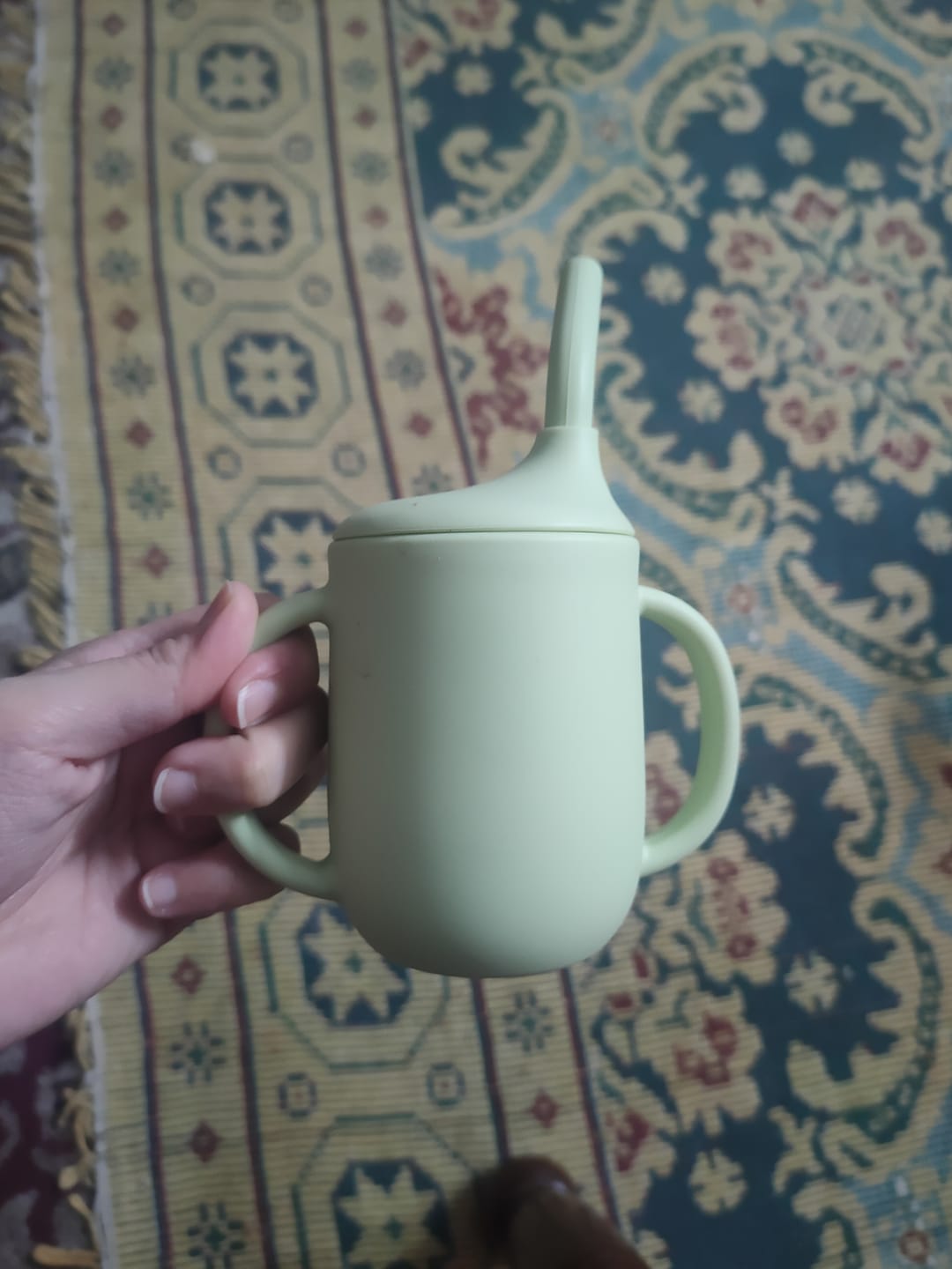 Customer photo review of Silicone Straw Cup with straw cleaner