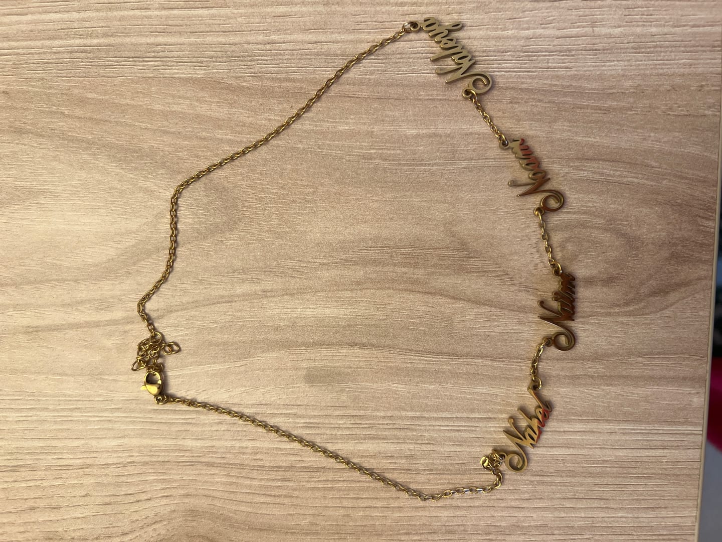 Customer photo review of Collier Plusieurs Prénoms