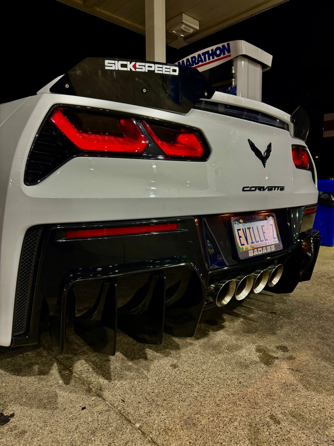 Customer photo review of Chevrolet Corvette C7 Add On Rear Bumper Diffuser