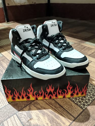 Customer photo review of GALAXY 2.O BLACK RED Men's High Top sneaker