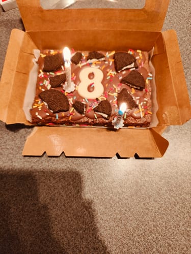 Customer photo review of Mini birthday brownie