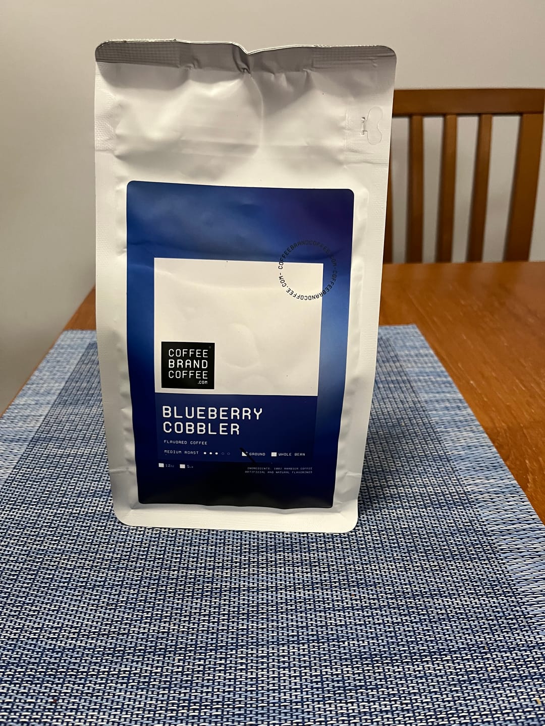 Customer photo review of Blueberry Cobbler Flavored Coffee