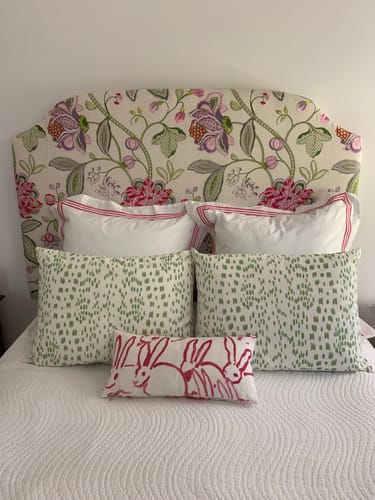 Customer photo review of Hutch Pink Bunny Pillow Cover