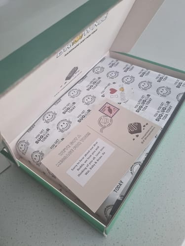 Customer photo review of Mega custom message heart brownie