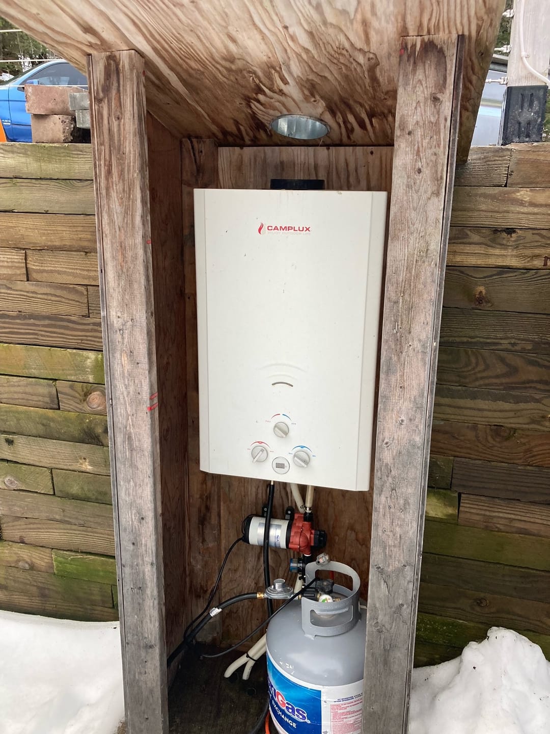 Customer photo review of Camplux 16L Outdoor 4.22 GPM Propane Gas Tankless Water Heater
