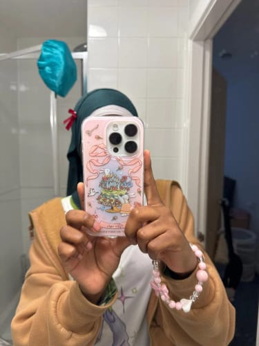 Customer photo review of Cake Bunny Bracelet 1 iPhone Case