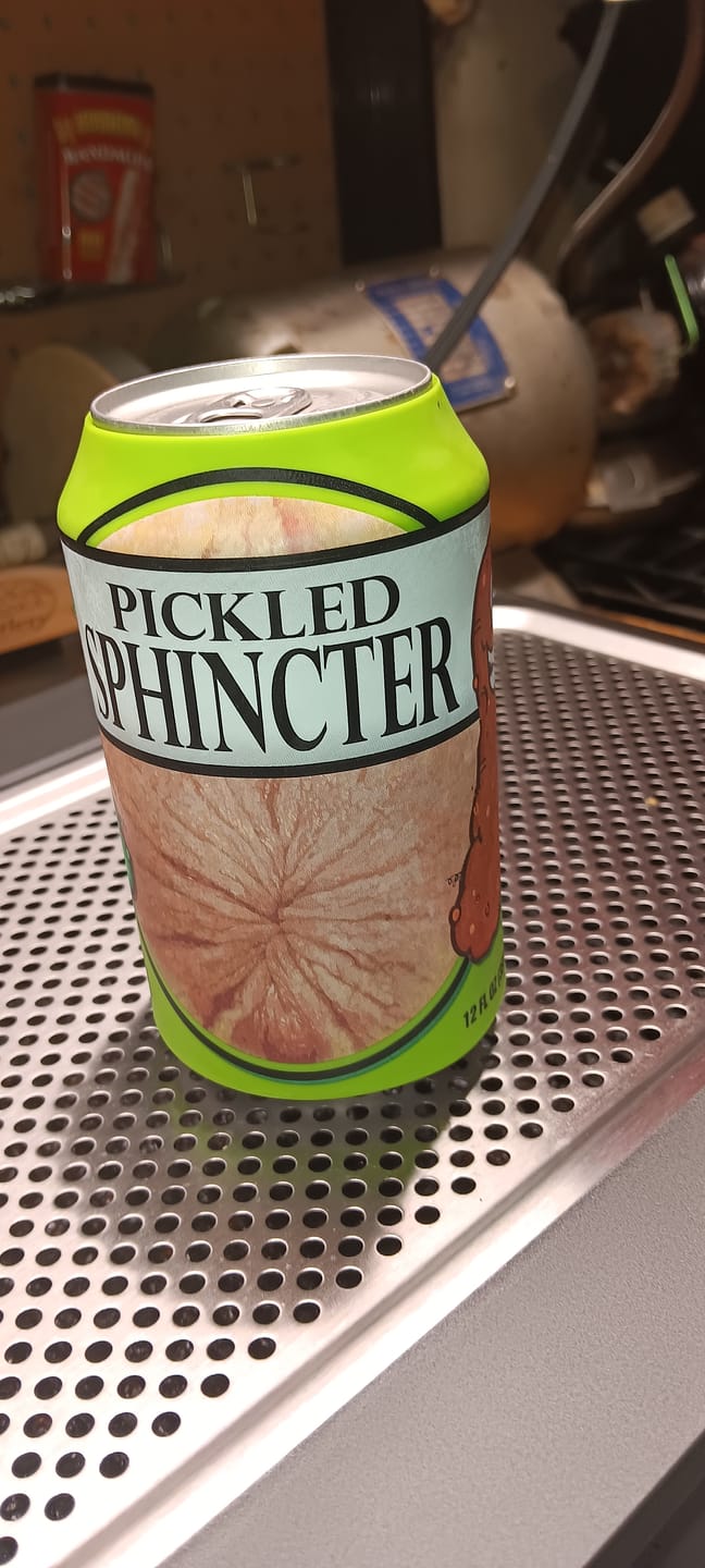 Customer photo review of Pickled Sphincter Beersy Silicone Sleeve Hide-a-Beer Can Cooler