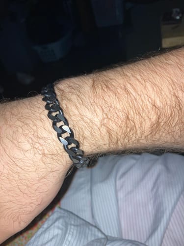 Customer photo review of 11mm Two Tone Cuban Link Bracelet