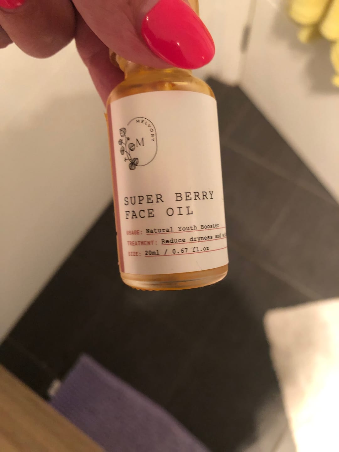 Customer photo review of Super Berry Face Oil