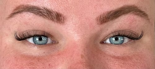 Customer photo review of Soft Wisp Press-On Lashes