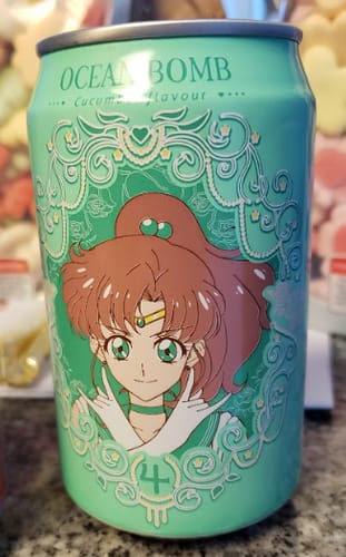 Customer photo review of Ocean Bomb Sailor Moon - Cucumber Flavour Sparkling Water - 11fl.oz 330ml