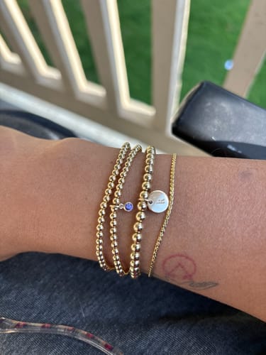 Customer photo review of juno bracelet double stack (3+4mm)