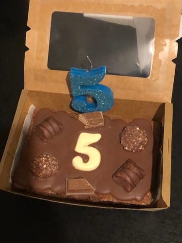 Customer photo review of Mini birthday brownie