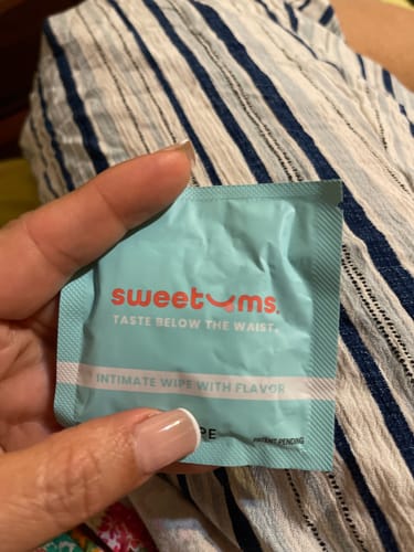 Customer photo review of The only intimate wipes on the market with flavor