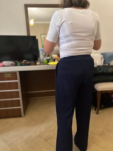 Customer photo review of Broek Pak Donker Blauw