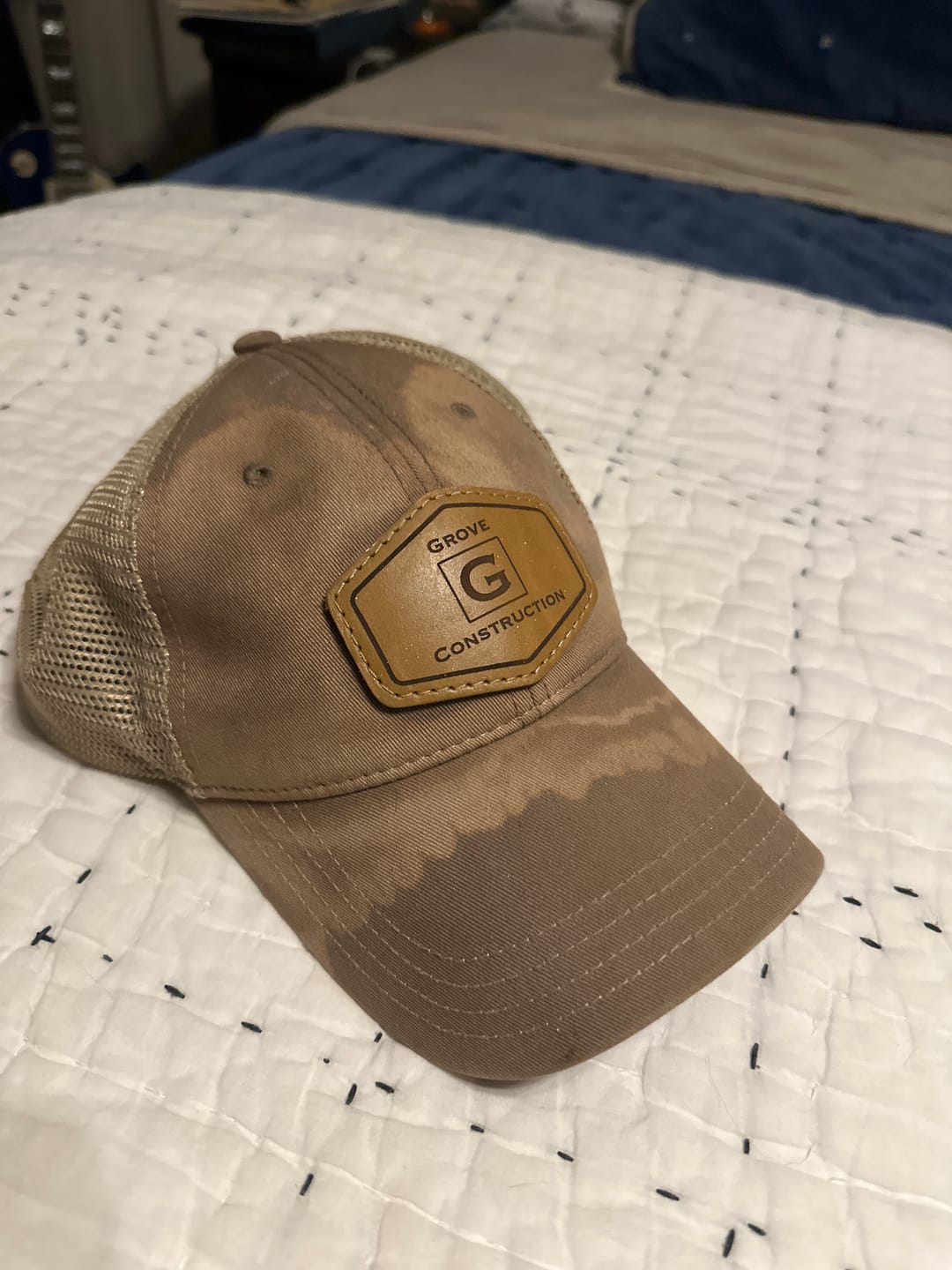 Customer photo review of Richardson 111 Unstructured Leather Patch Hat