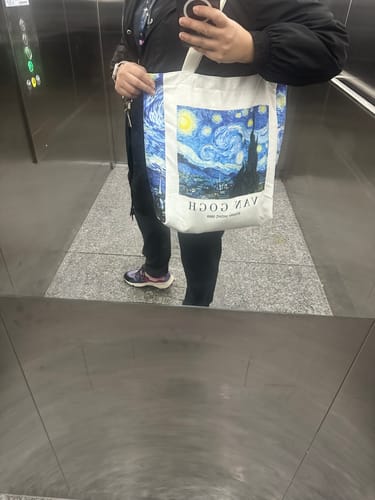 Customer photo review of The Starry Night Yıldızlı Gece Omuz Çantası