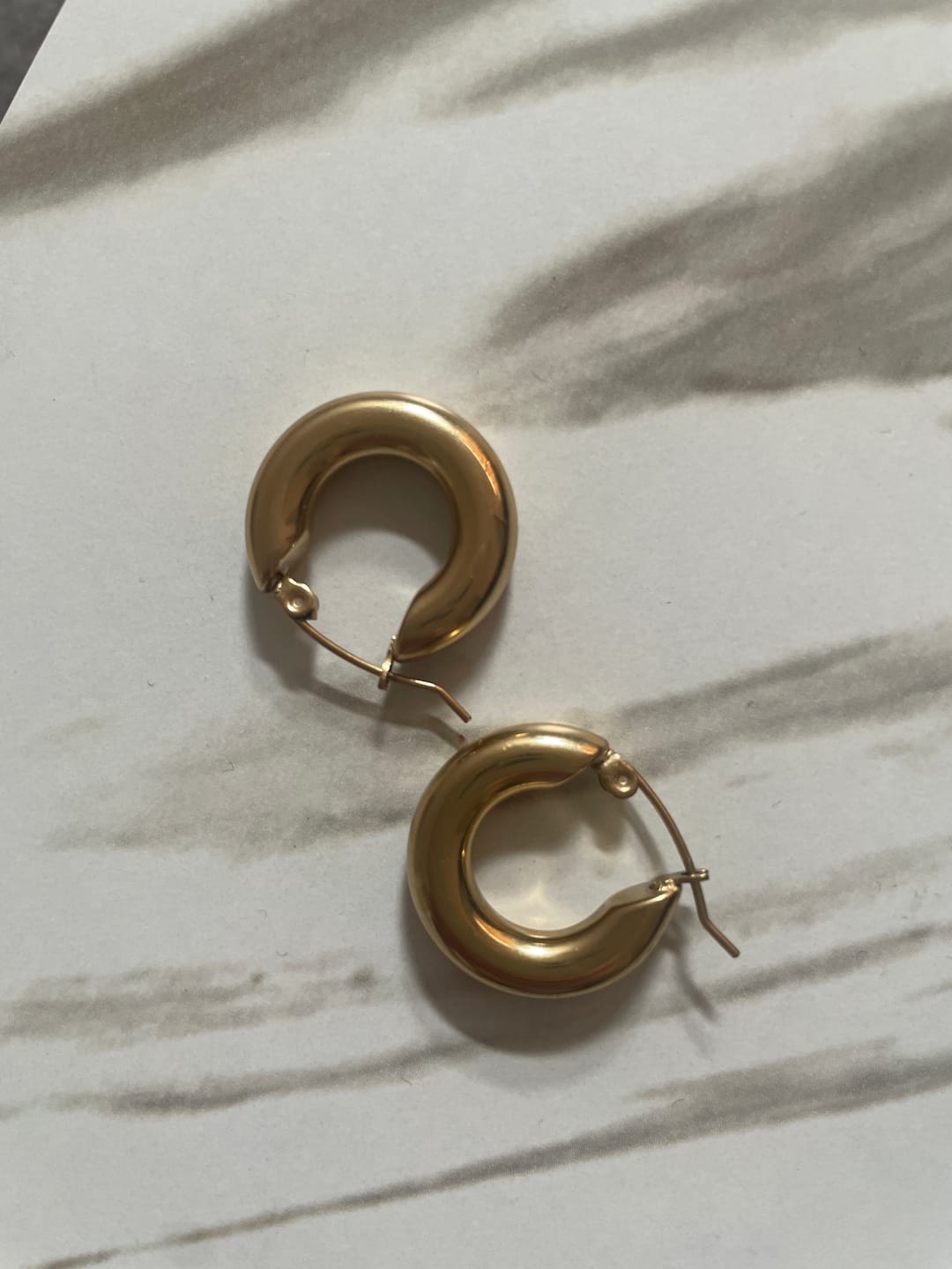 Customer photo review of Chubby Hoop Earrings