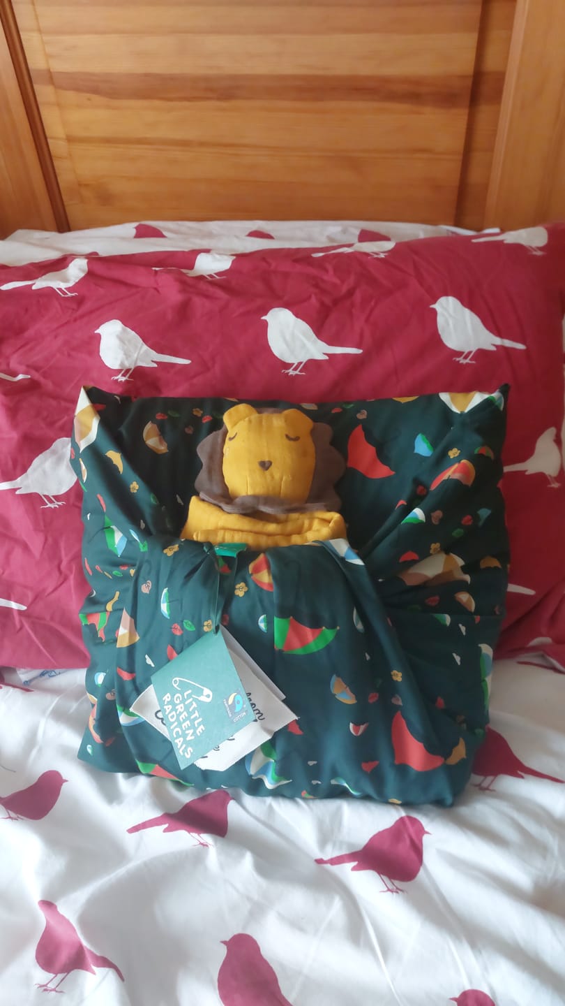 Customer photo review of Windy Day Furoshiki Fabric Gift Wrapping Service