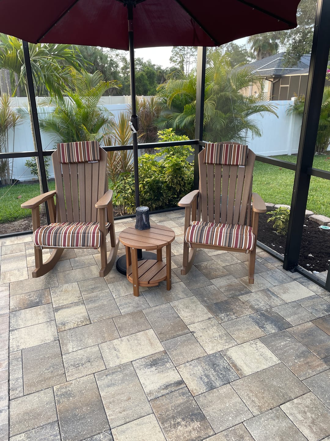 Customer photo review of Folding And Stationary Adirondack Chair Seat Cushions Sunbrella® Fabric (18 Colors Options!)