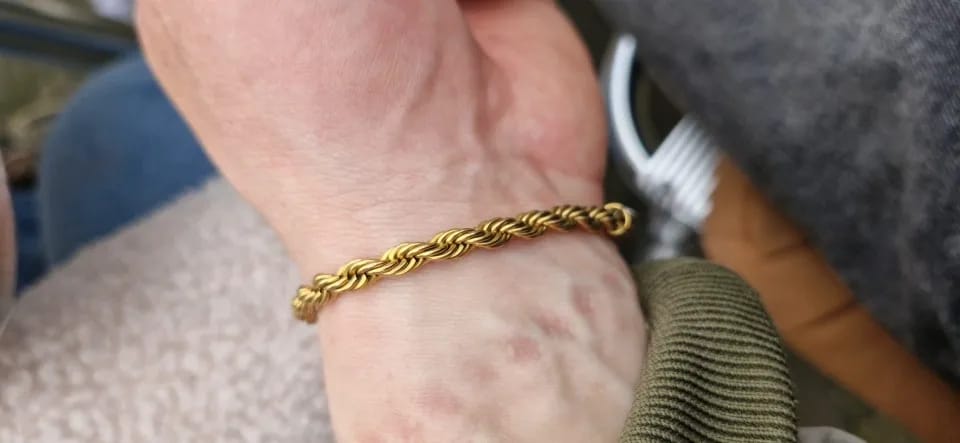 Customer photo review of Rope Bracelet (Gold) 5MM