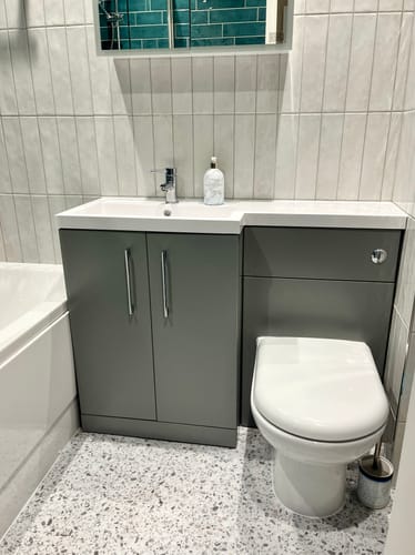 Customer photo review of Arno 1100mm Toilet & Basin Combination Unit - Satin Grey