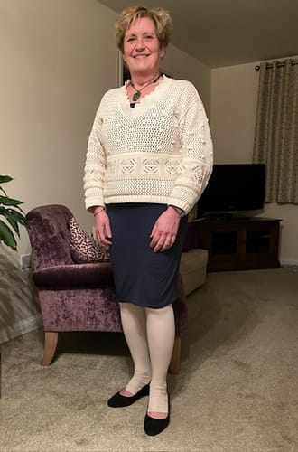 Customer photo review of LONG LEGGINGS ECRU