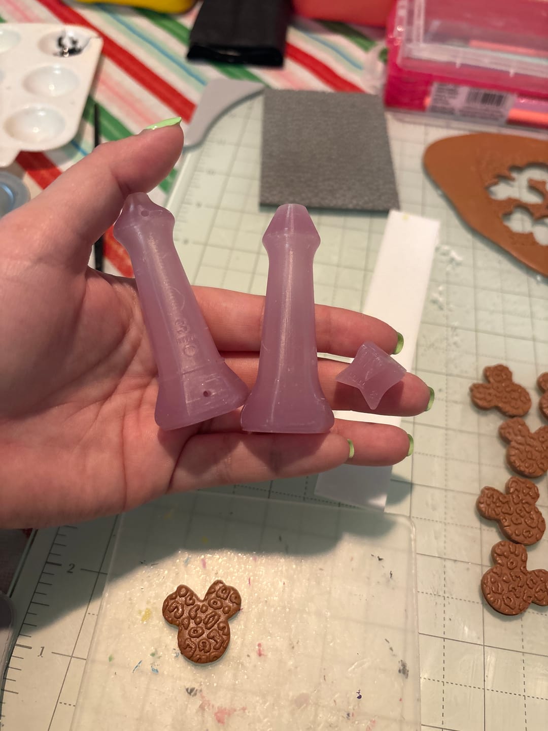 Customer photo review of Earring Post Embedder Kit