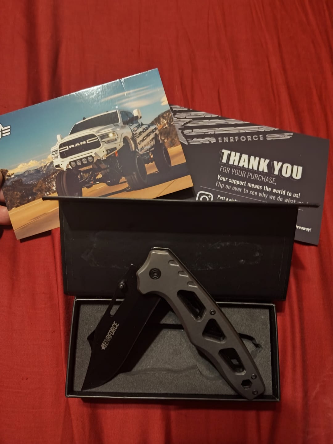 Customer photo review of Grey Folding Tactical Knife