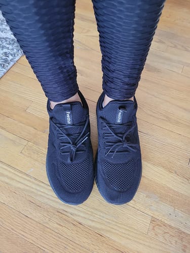 Customer photo review of FEETHIT Womens Walking Tennis Shoes