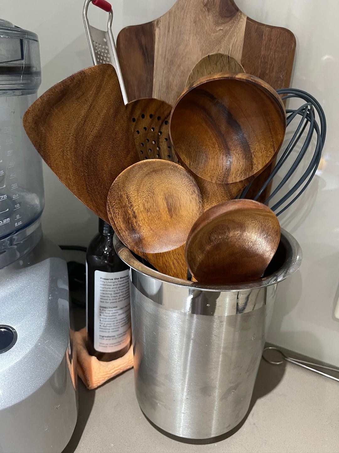 Customer photo review of Teak Wooden Utensil Set