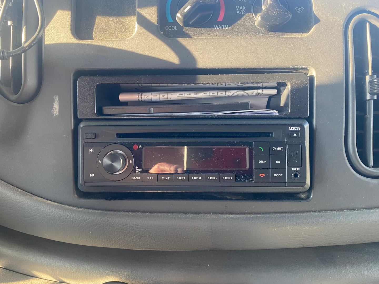 Customer photo review of Linear Series M3039 | Single DIN AM/FM & BT/DVD In-Dash Multi-Zone Receiver