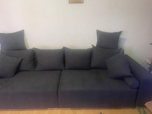 Customer photo review of Canapea extensibilă cu ladă de depozitare si sezut confortabil din spuma HR, Marbela Graphite XXL 295x100 cm