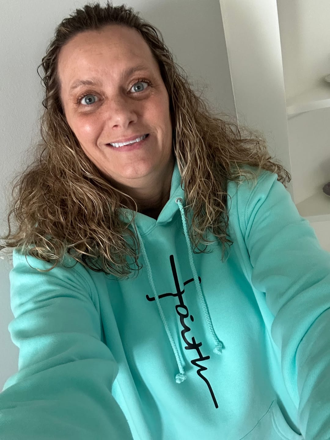 Customer photo review of Faith Cross Hoodie