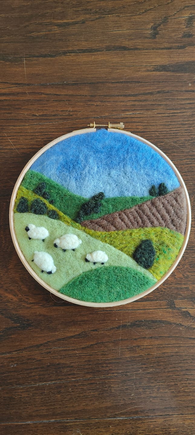 Customer photo review of Grazing Sheep Needle Felting Kit