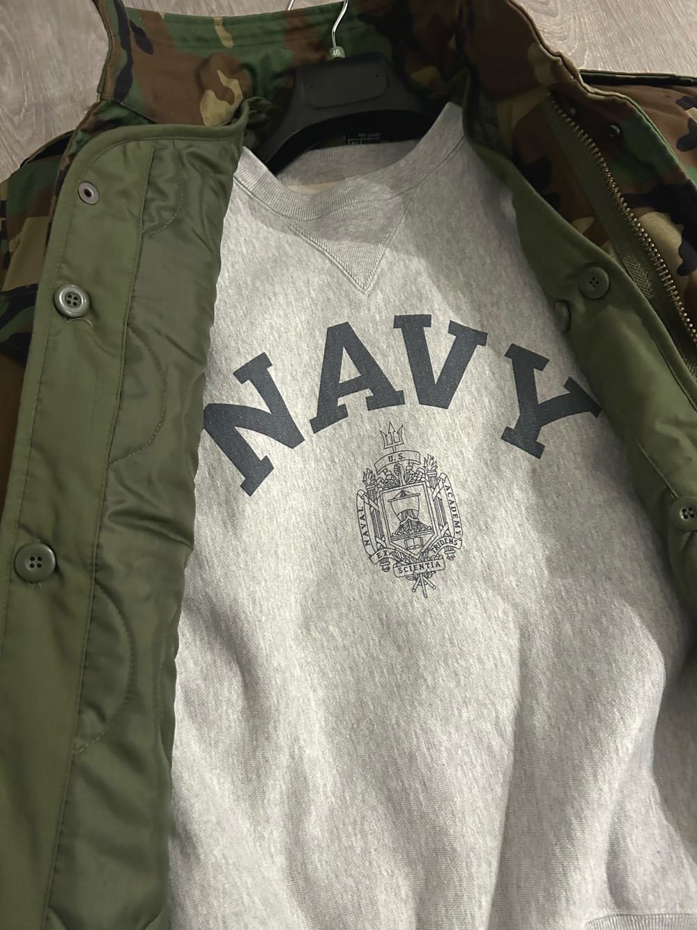 Customer photo review of US Naval Academy Reverse Weave Sweatshirt