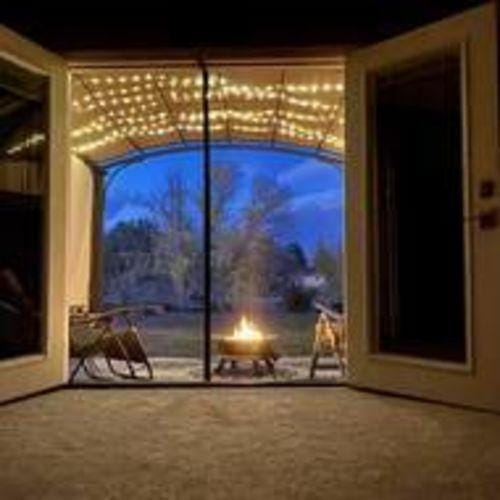 Customer photo review of SUNJOY Outdoor Patio 9.5x11 Modern Tan Metal Arched Pergola Kit with Adjustable Canopy
