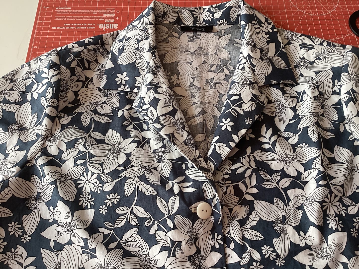 Customer photo review of Large Sketched Flowers Cotton Poplin Fabric