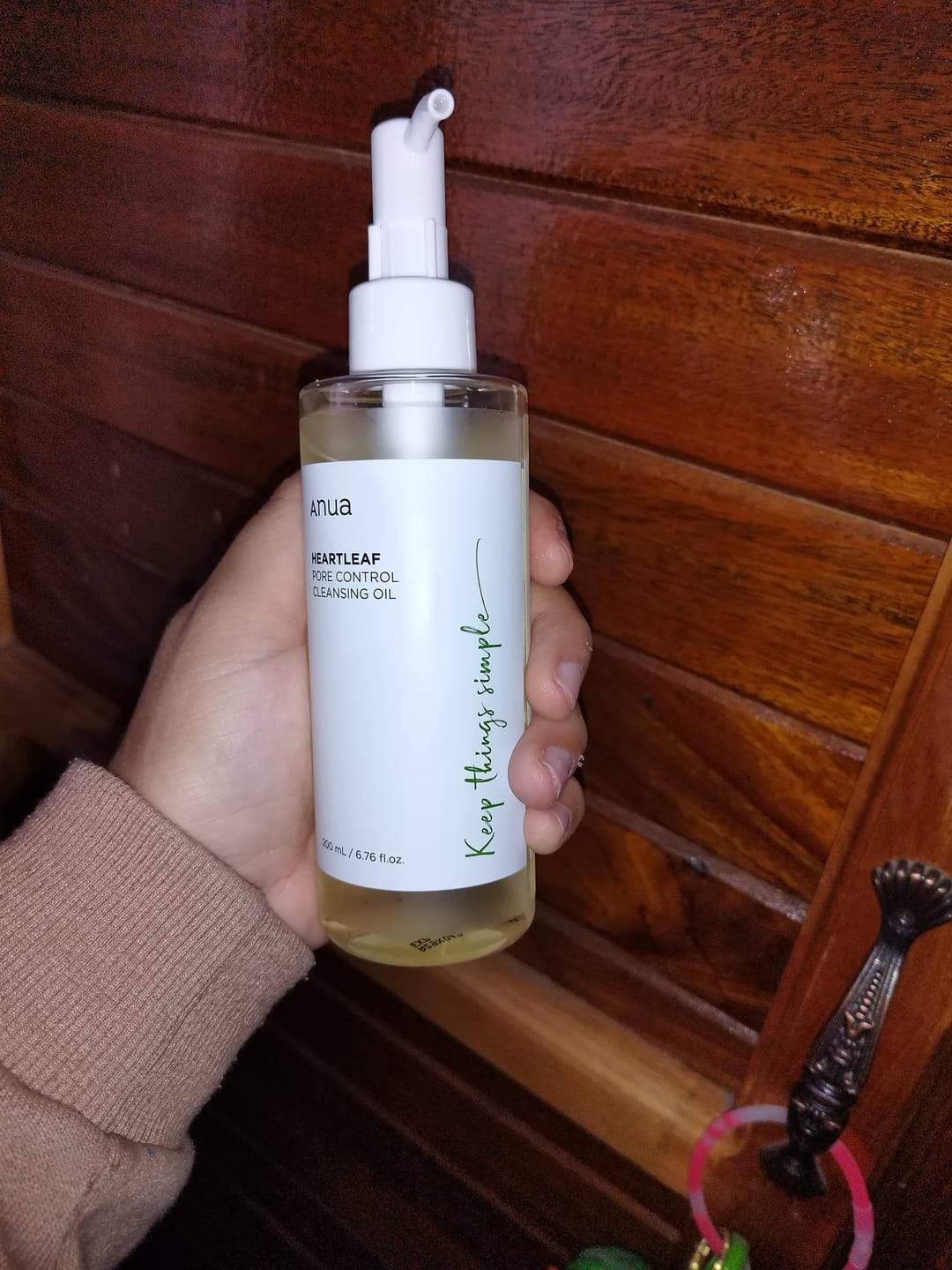 Customer photo review of HEARTLEAF PORE CONTROL CLEANSING OIL