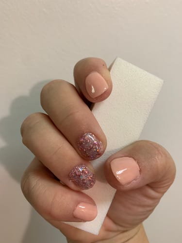 Customer photo review of SC15 Sun Island Peach Crème Dip Powder