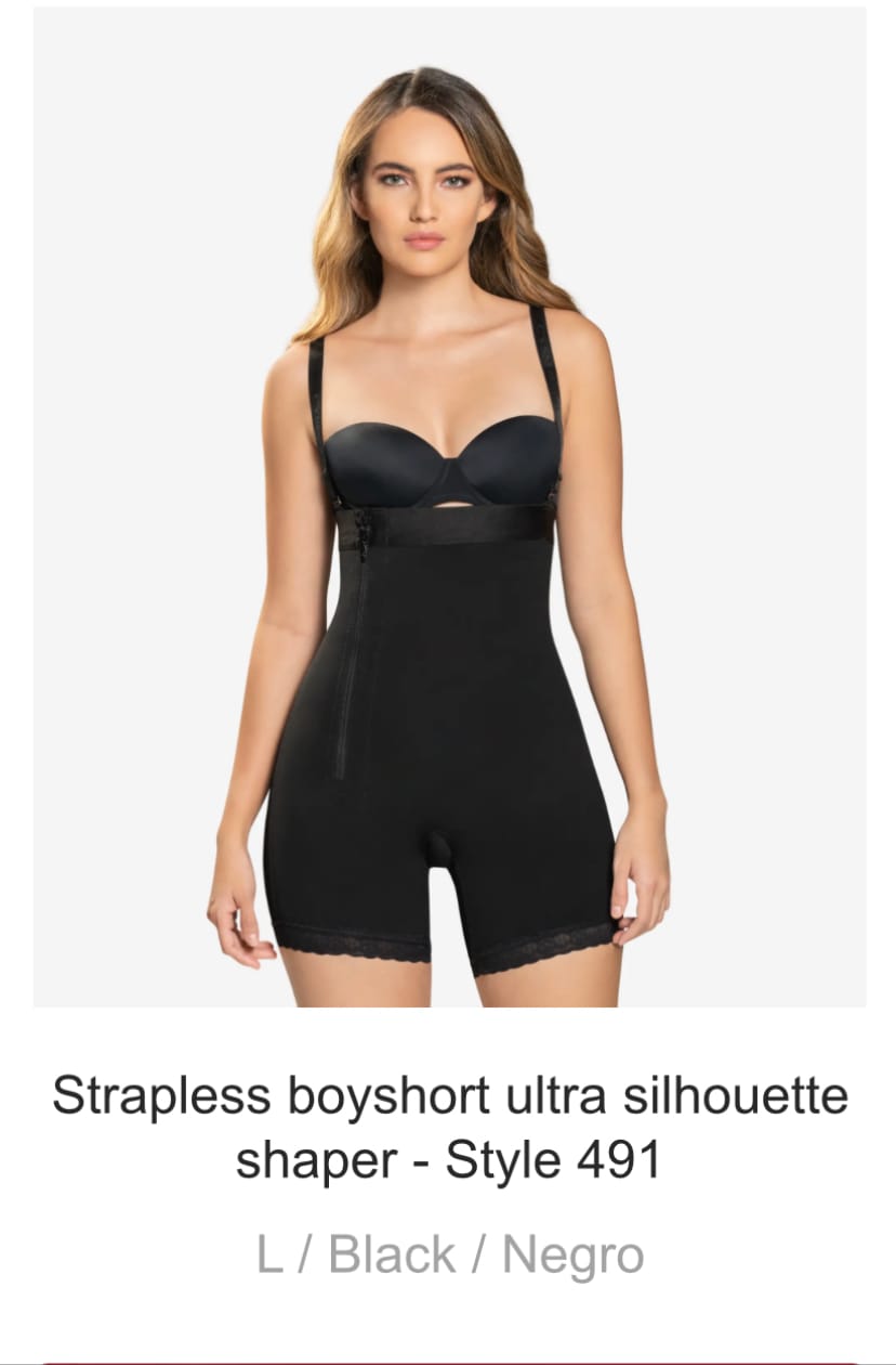 Customer photo review of Strapless boyshort ultra silhouette shaper - Style 491