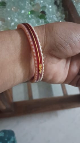 Customer photo review of Red – “Crimson Charm Women’s Bangle” (Pack of 1 Pair) (2 pis)