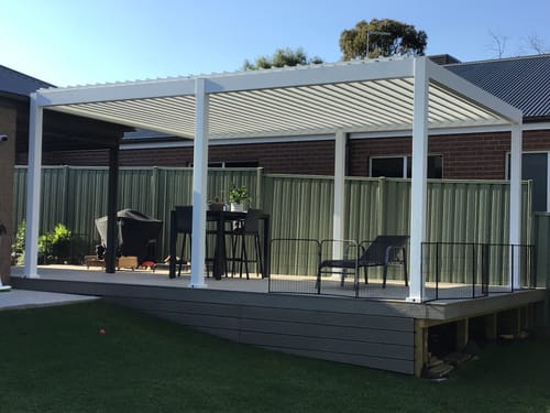 Customer photo review of Caribbean Motorised Freestanding  Louvre Roof Aluminium Pergola