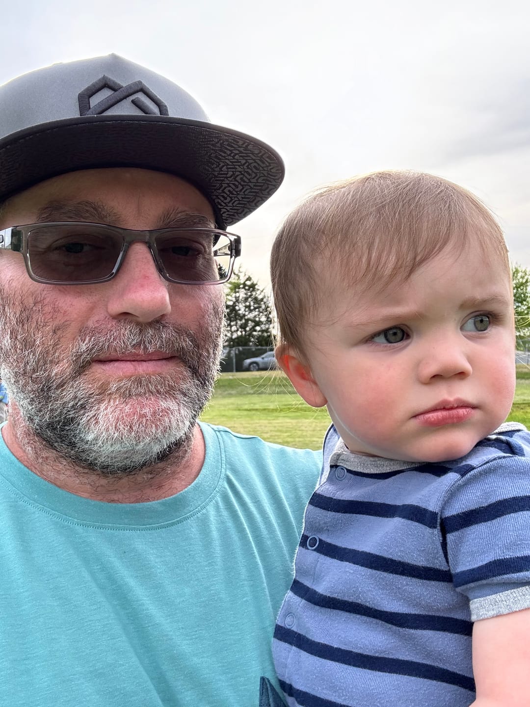 Customer photo review of XL Performance Snapback Hat  - Gray