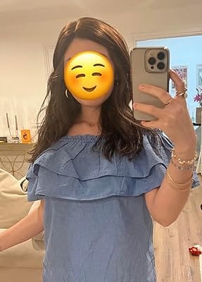 Customer photo review of Moresoo Mono Base Hair Topper Virgin Hair Pieces Darkest Brown #2