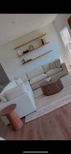 Customer photo review of Sky Linen Deluxe Plush Modular 5 Piece Corner Sectional