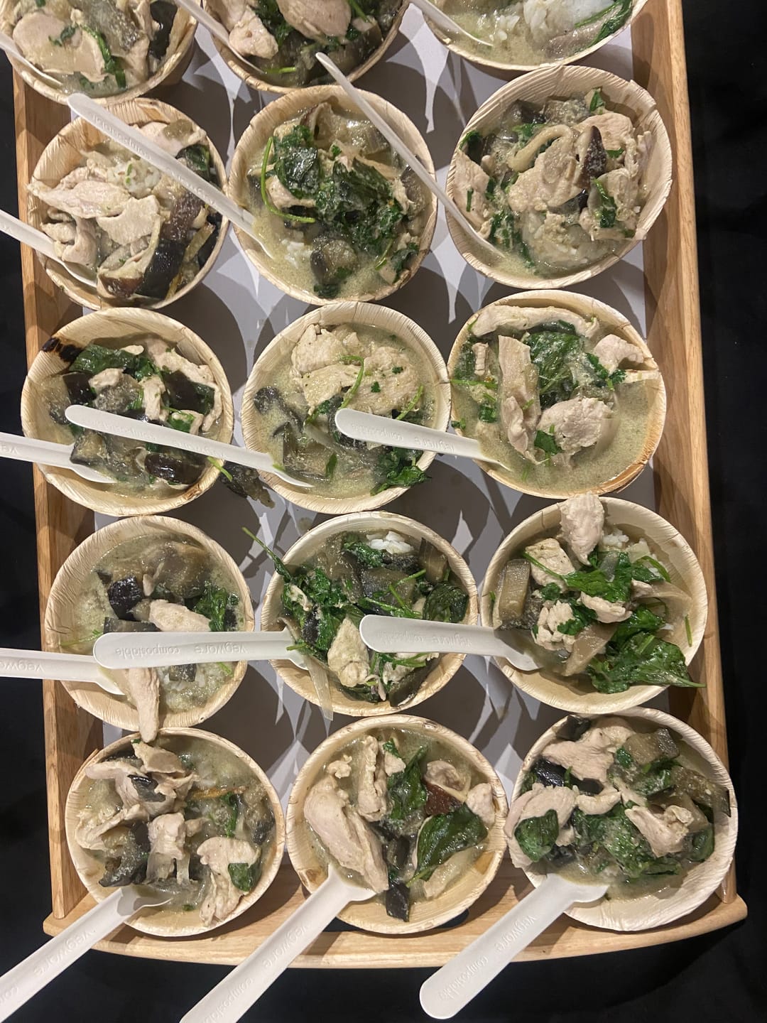 Customer photo review of Round Palm Leaf Bowls