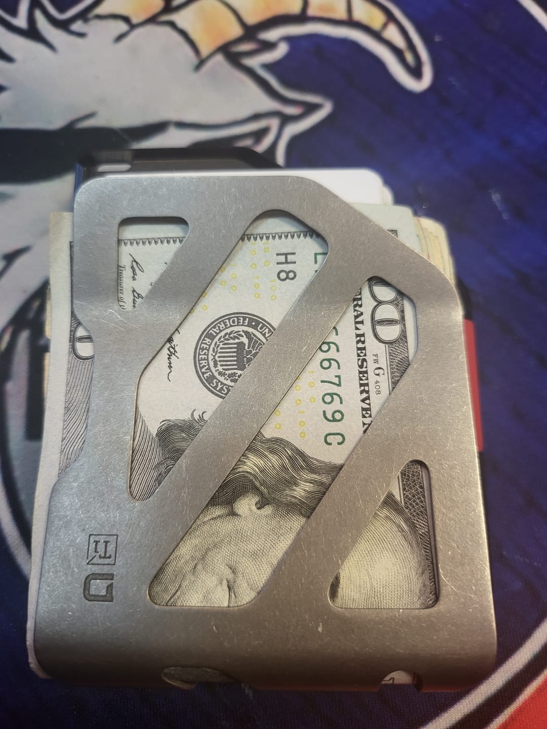 Customer photo review of MC01 TITANIUM MONEY CLIP